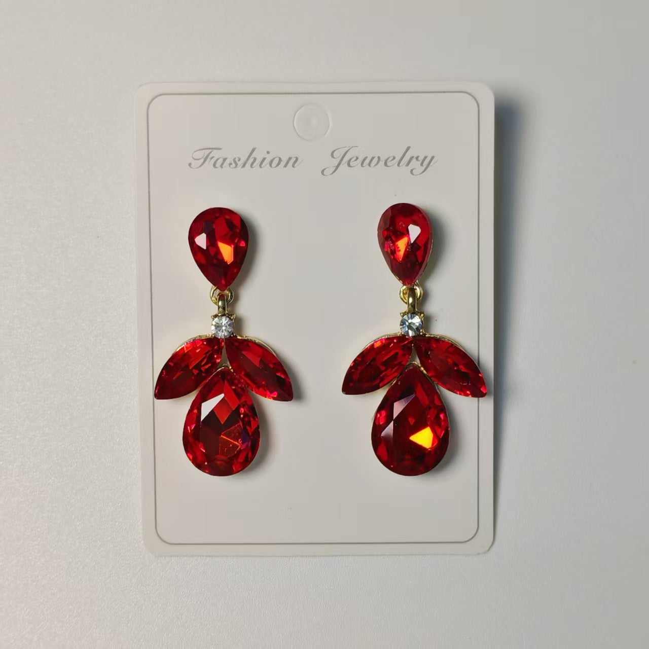 Wholesale Cross-Border Amazon Hot-Selling Diamond-Encrusted Earrings,  Multi-Layered Leaf Earrings,  High-End Earrings Wholesale Earrings