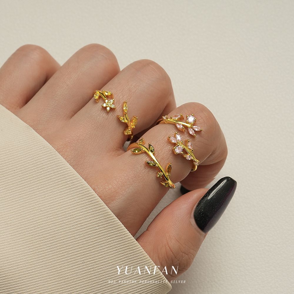 Wholesale S925 Sterling Silver Mori Flower Ring