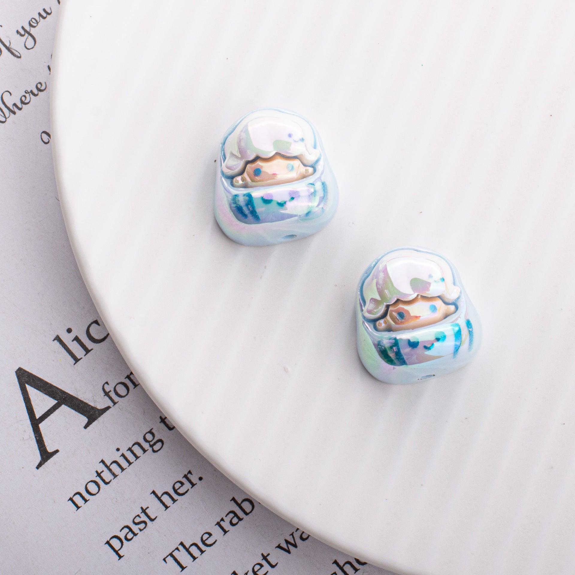 Wholesale UV Plated Resin Beading Accessories for Kids