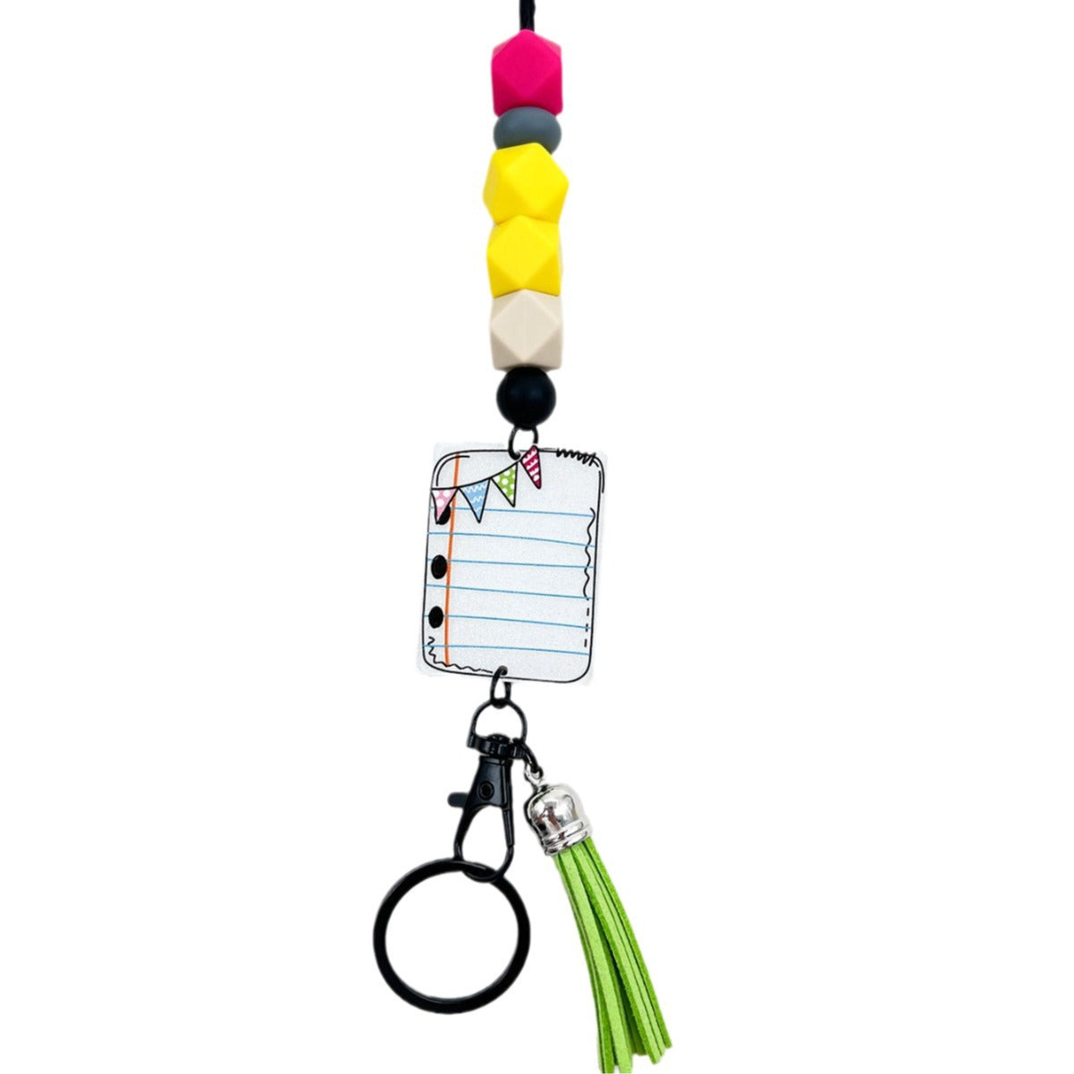 Wholesale Silicone beaded notebook lanyard keychain