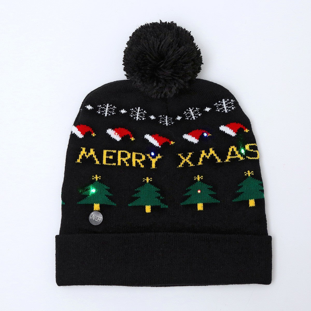Wholesale Christmas Colorful Luminous High-end Beanie