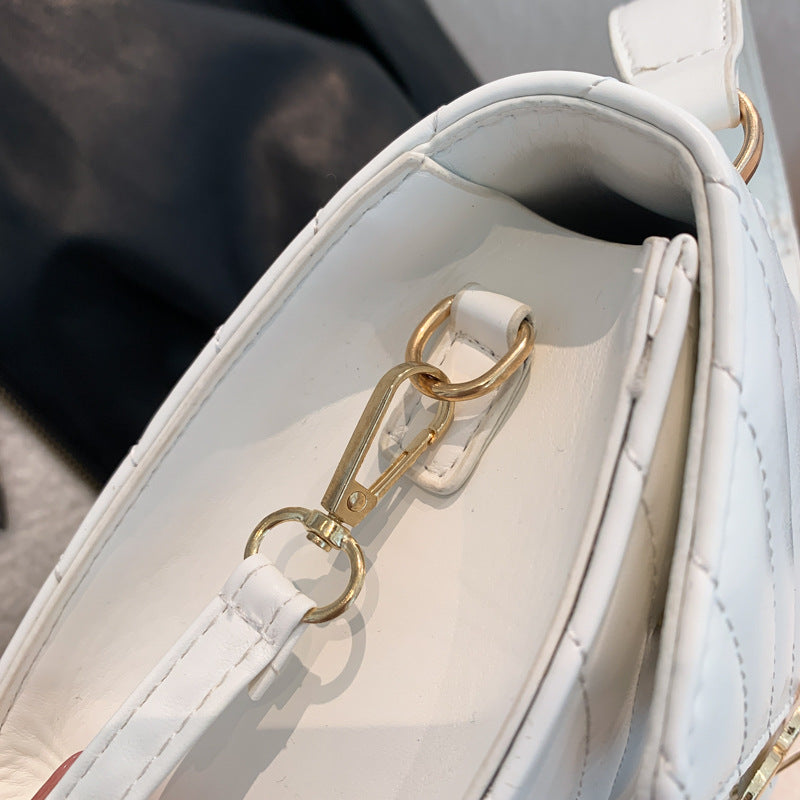 Wholesale Simple Pink PU Handbag Versatile One Shoulder Crossbody Bag