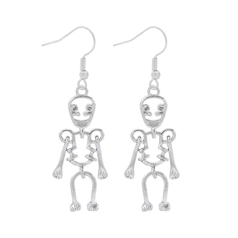 Wholesale Trendy  Earrings Exaggerated Resin Skull Pumpkin  Web Dangle Earrings Party Jewelry Accessory