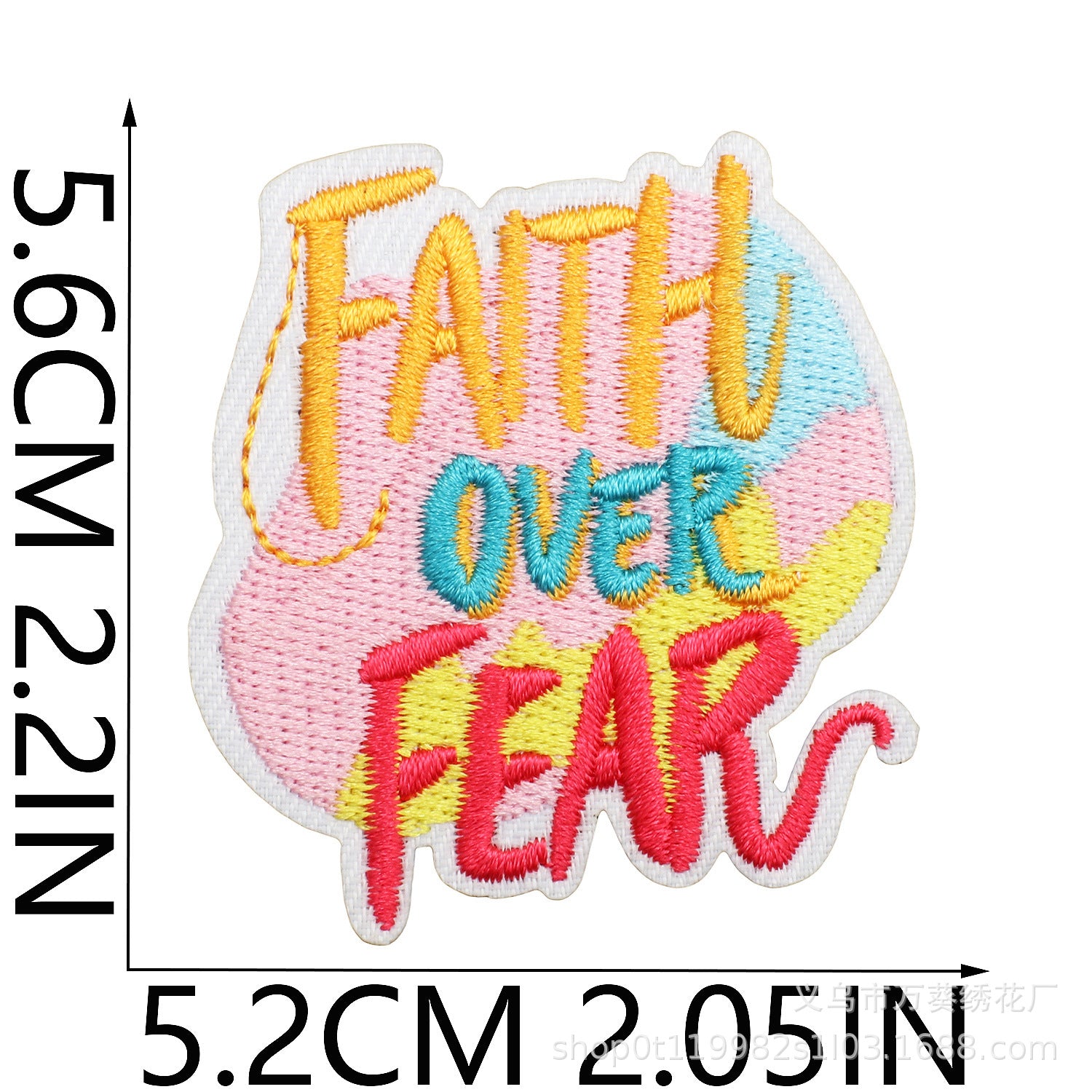 Wholesale Inspirational Embroidered Patch Alphabet Motto Clothing Decorative Accent For Resale