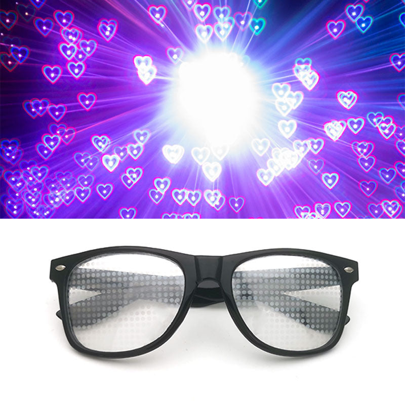 Wholesale Valentine's Day Gift Love Light Diffraction Special Effects Glasses Creative Fireworks Sunglasses