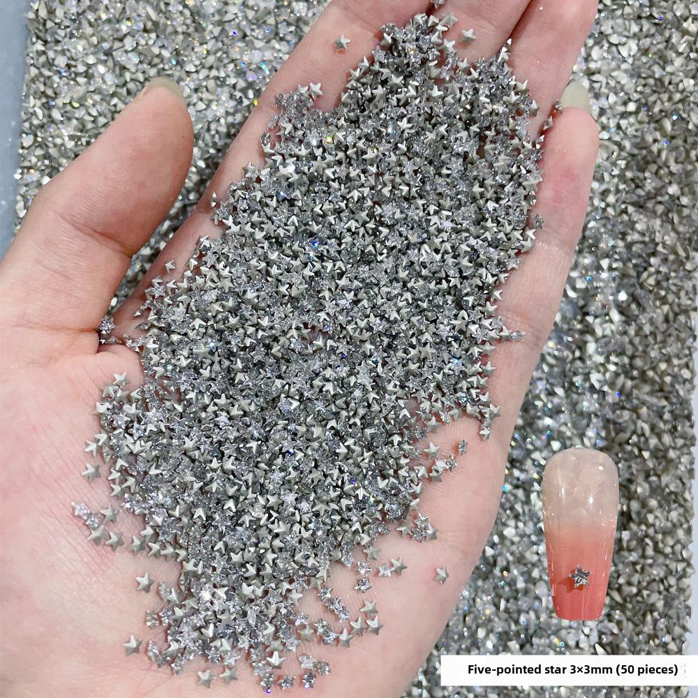 Wholesale 50/1000/10000pcs nail art mini small pointed bottom zircon shaped diamond super flash mini white micro zircon nail decoration