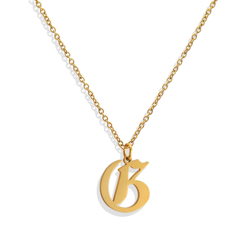 Wholesale Capital Letter Pendant Clavicle Chain Necklace