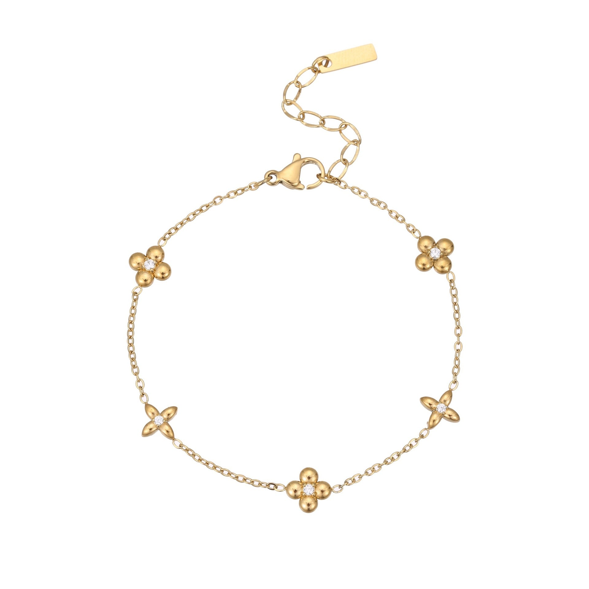 Wholesale Stainless Steel Bracelet Star-Shaped Pendant Exquisite Light Luxury