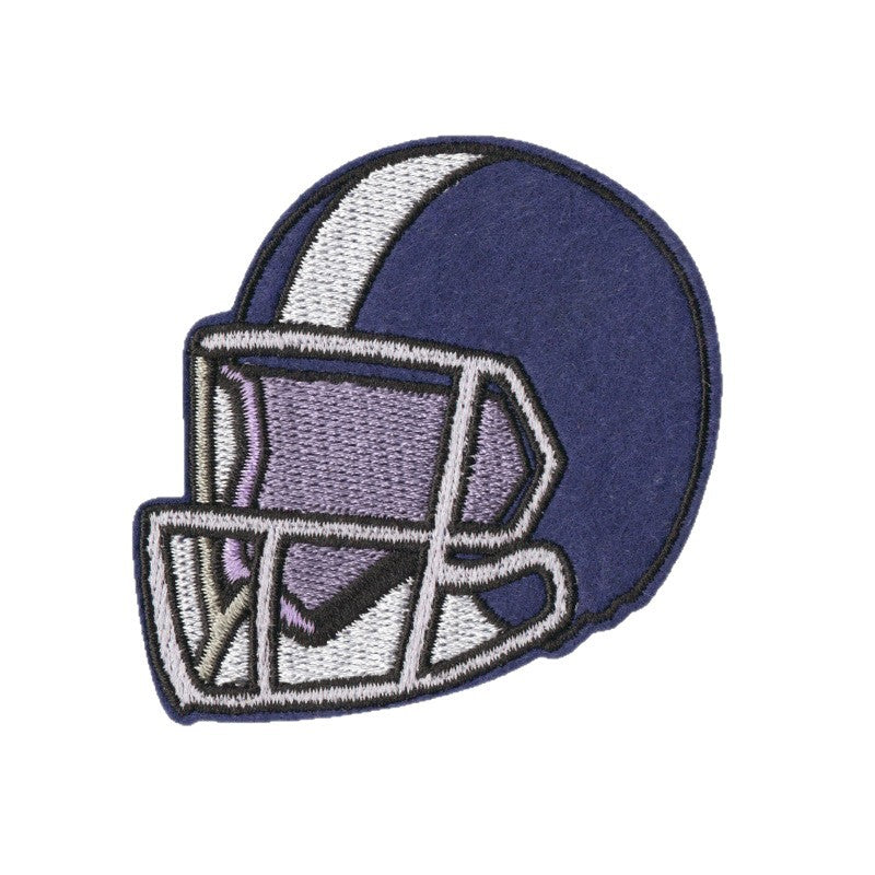 Wholesale Decorative Cartoon Football Leopard Embroidered Iron On Patches Set Of 9 For Towel Cap DIY