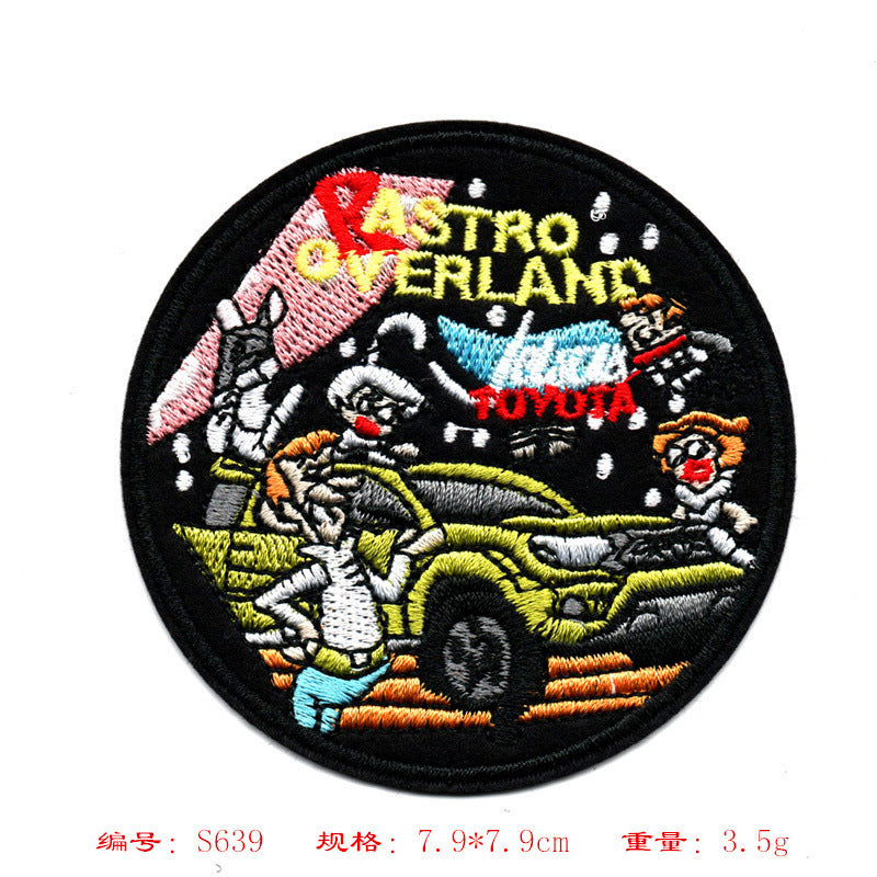 Wholesale Embroidered Round Cap Badge Chic Patch For Caps Bags Clothing Accessories