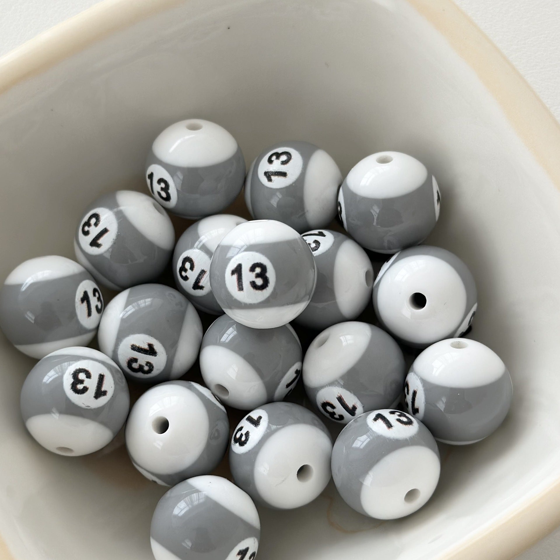 Wholesale 10PCS Billiard Beads Resin Beads Diy Beads