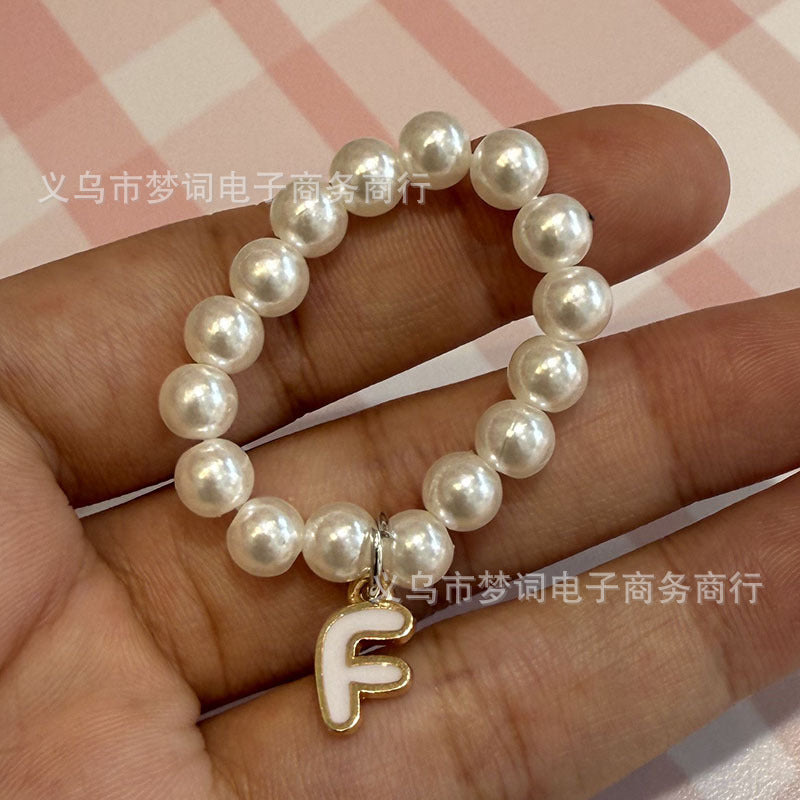 Wholesale 26 letter pearl necklace Doll Accessories