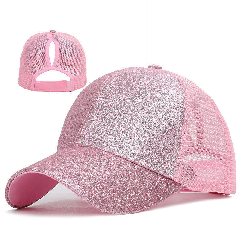Wholesale Ponytail Sunscreen Fashion Hollow Mesh Baseball Cap