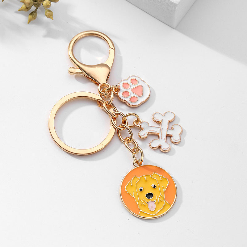 Caricaturas al por mayor de caricatura con llavero de metal de mascota