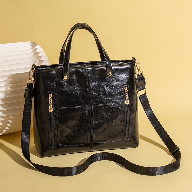 Wholesale Large capacity vintage women' s tote bag shoulder bag