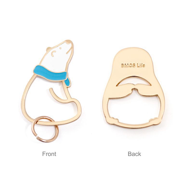 Llavero de metal animal de segunda generación al por mayor