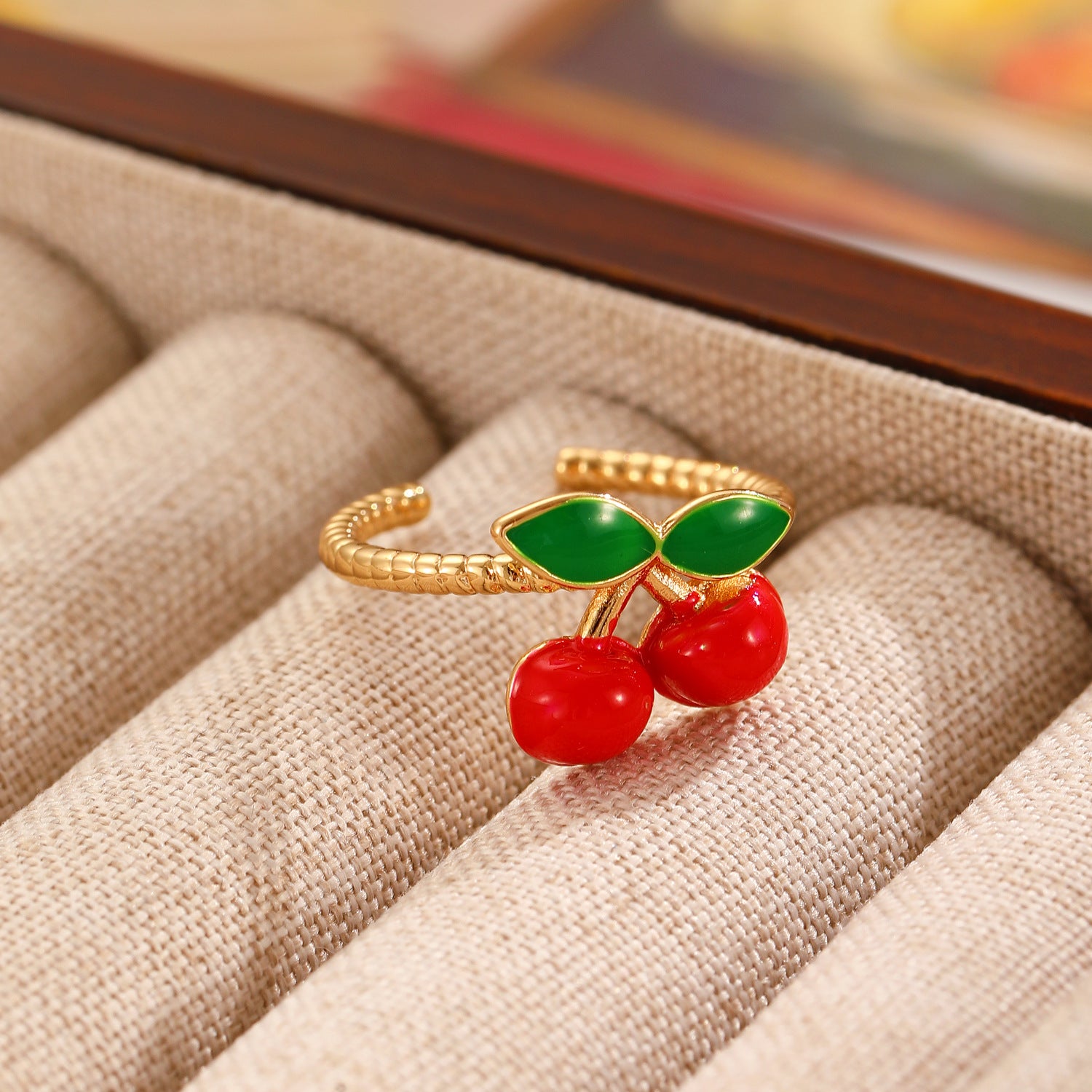 Wholesale Sweet Love Cherry Open Ring