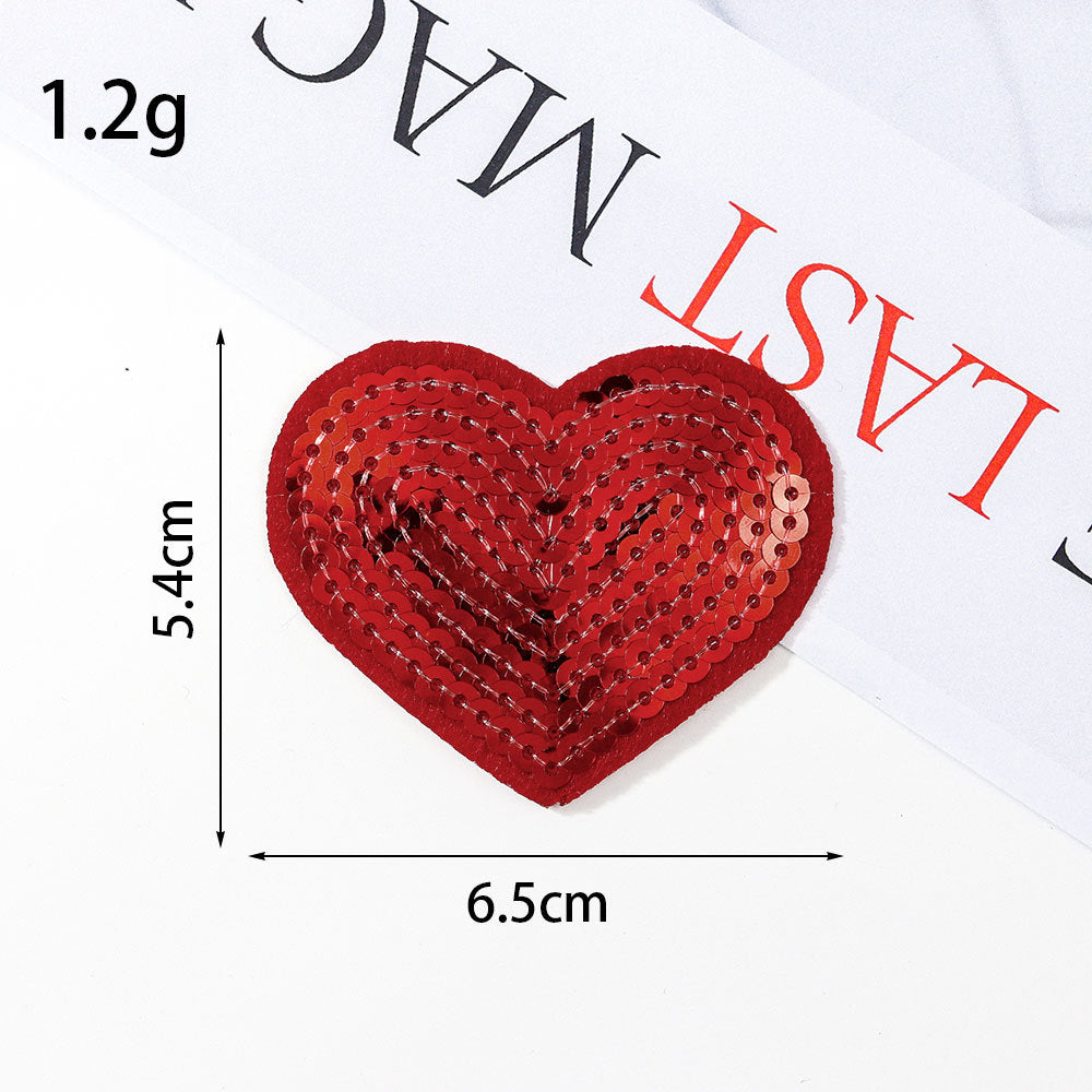 Wholesale Glitter sequined fabric patches,  multi-colored star DIY Patches