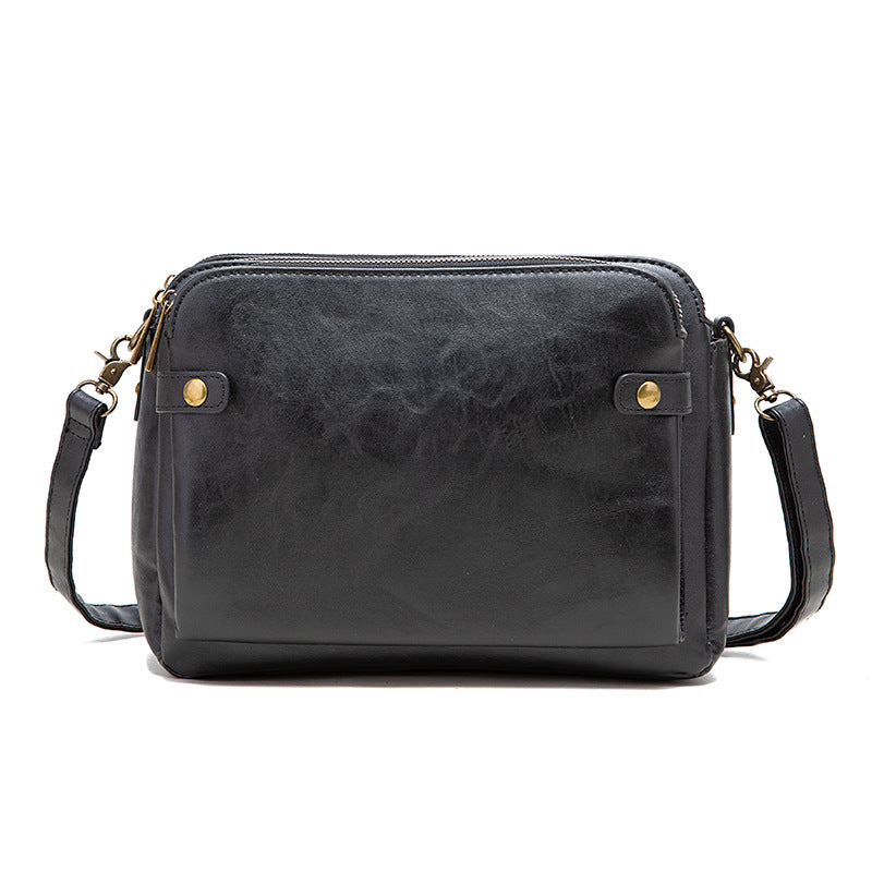 Wholesale Vintage Three-layer Leather Cross-body Bag
