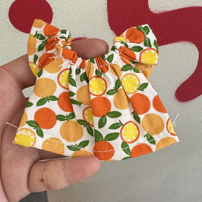 Wholesale Little Skirt  Can Wear Floral Dress 10cm Pendant Doll Clothes Accessories