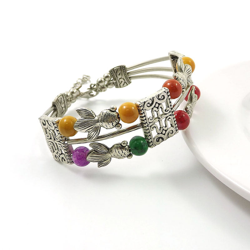 Wholesale Vintage Fashion Silver Bead Bracelet