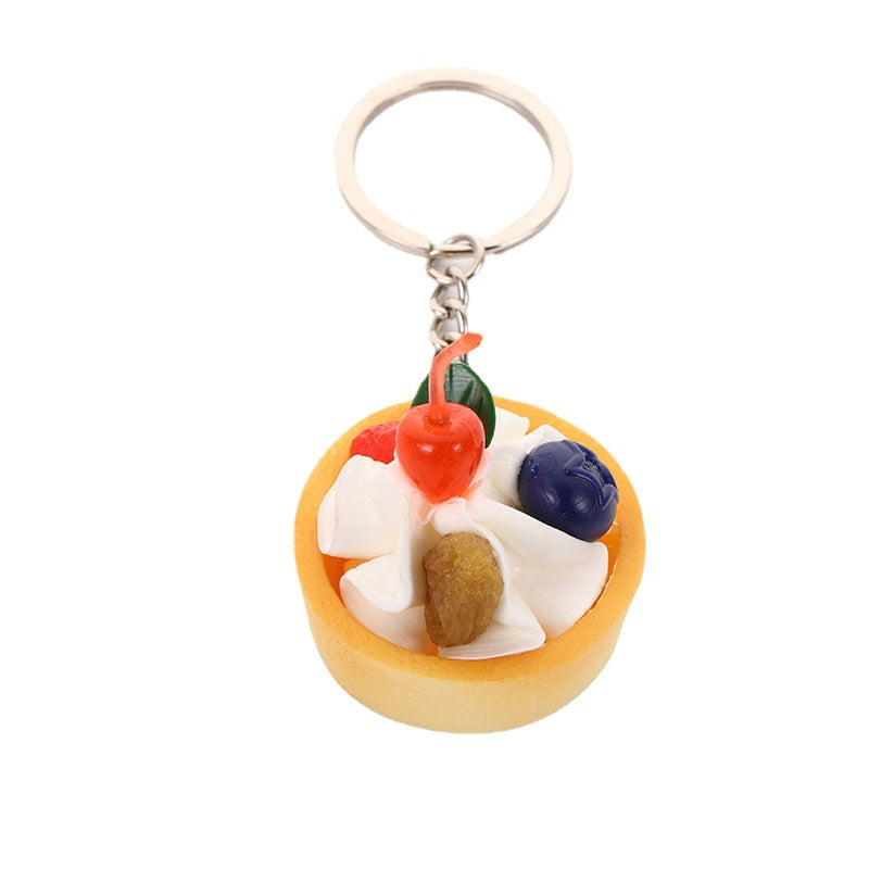 Wholesale PVC Simulation Cream Cake Keychain