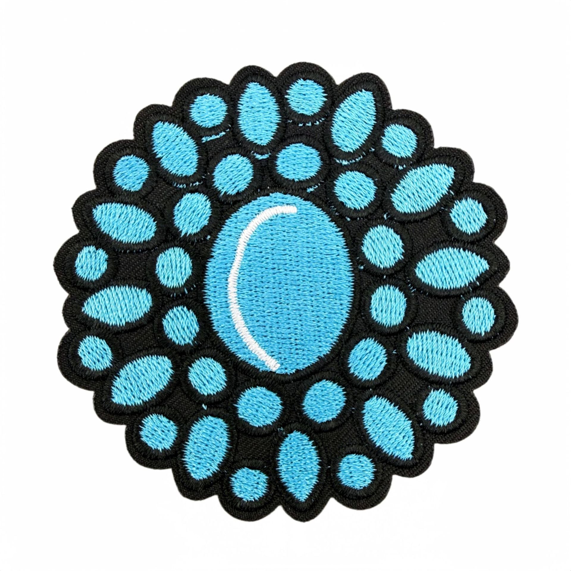 Wholesale Trendy Boho Turquoise Embroidered Patches Western Denim Patch Set 22 Pieces Decorative For Clothing Bags DIY Accessory