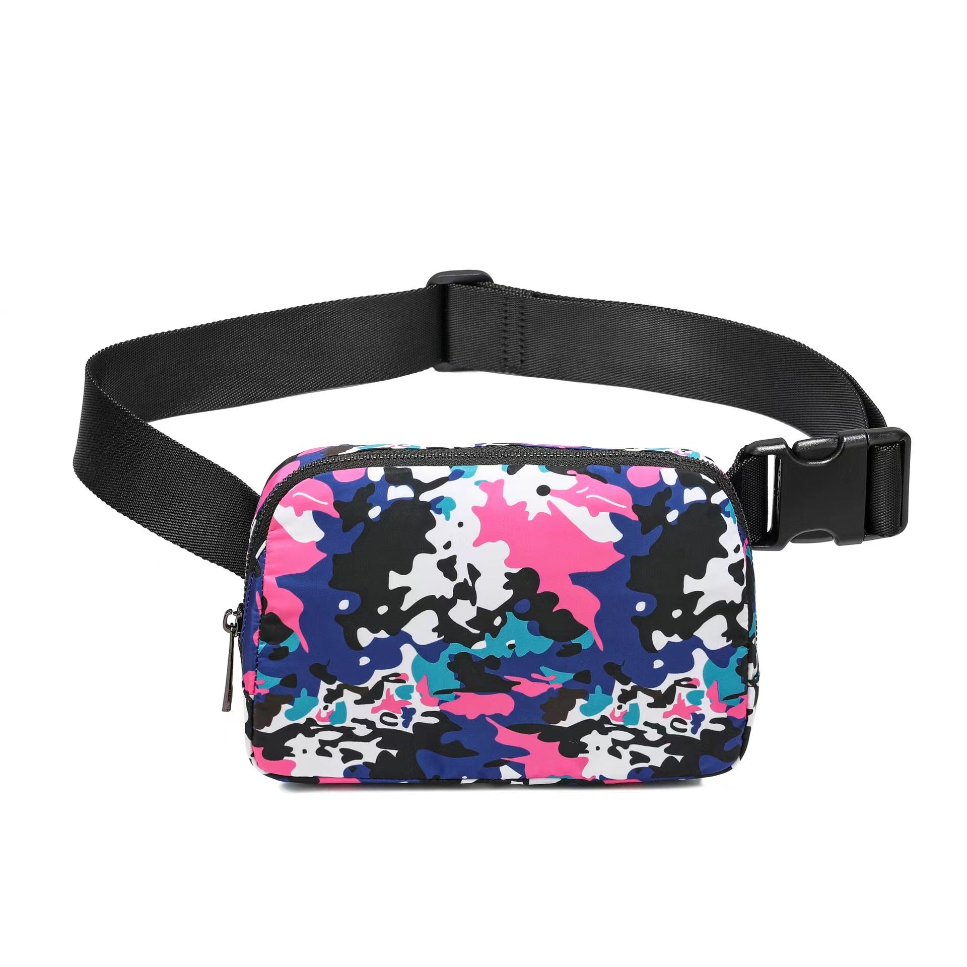 Wholesale Leopard Plaid Waist Bag Lightweight Outdoor Sports Waterproof Shoulder Messenger Bag