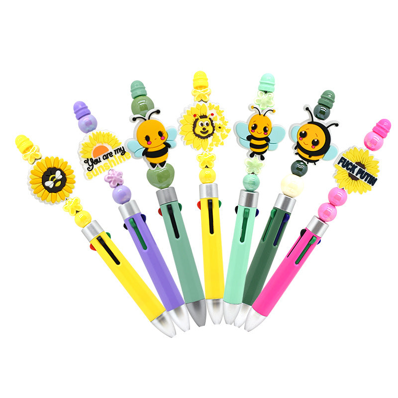 Wholesale  Random 100pcs/pack   Cartoon Bee   Focal Beads