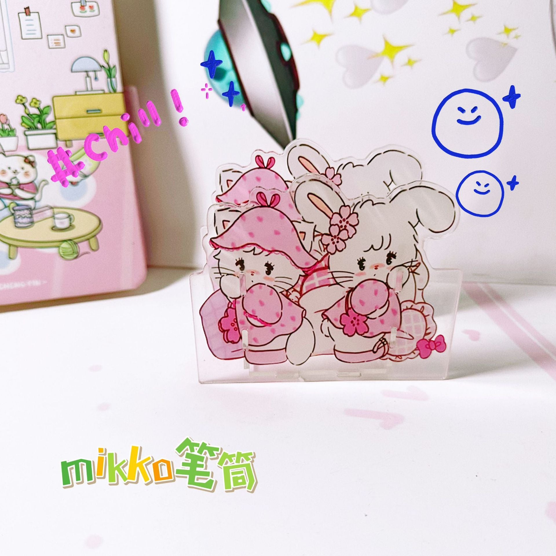 Wholesale  Creative Cute Cartoon Acrylic Pen Holder  OLY Exclusive
