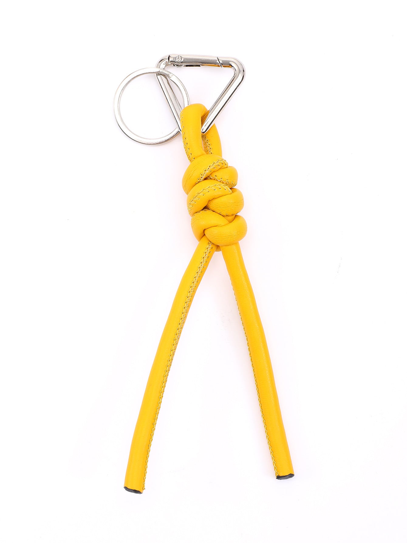 Wholesale Triangle PU Hand Woven Diamond Knot Keychains