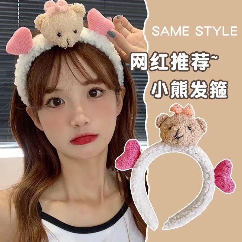 Wholesale Cute Love Bear Wash Face Hair Band