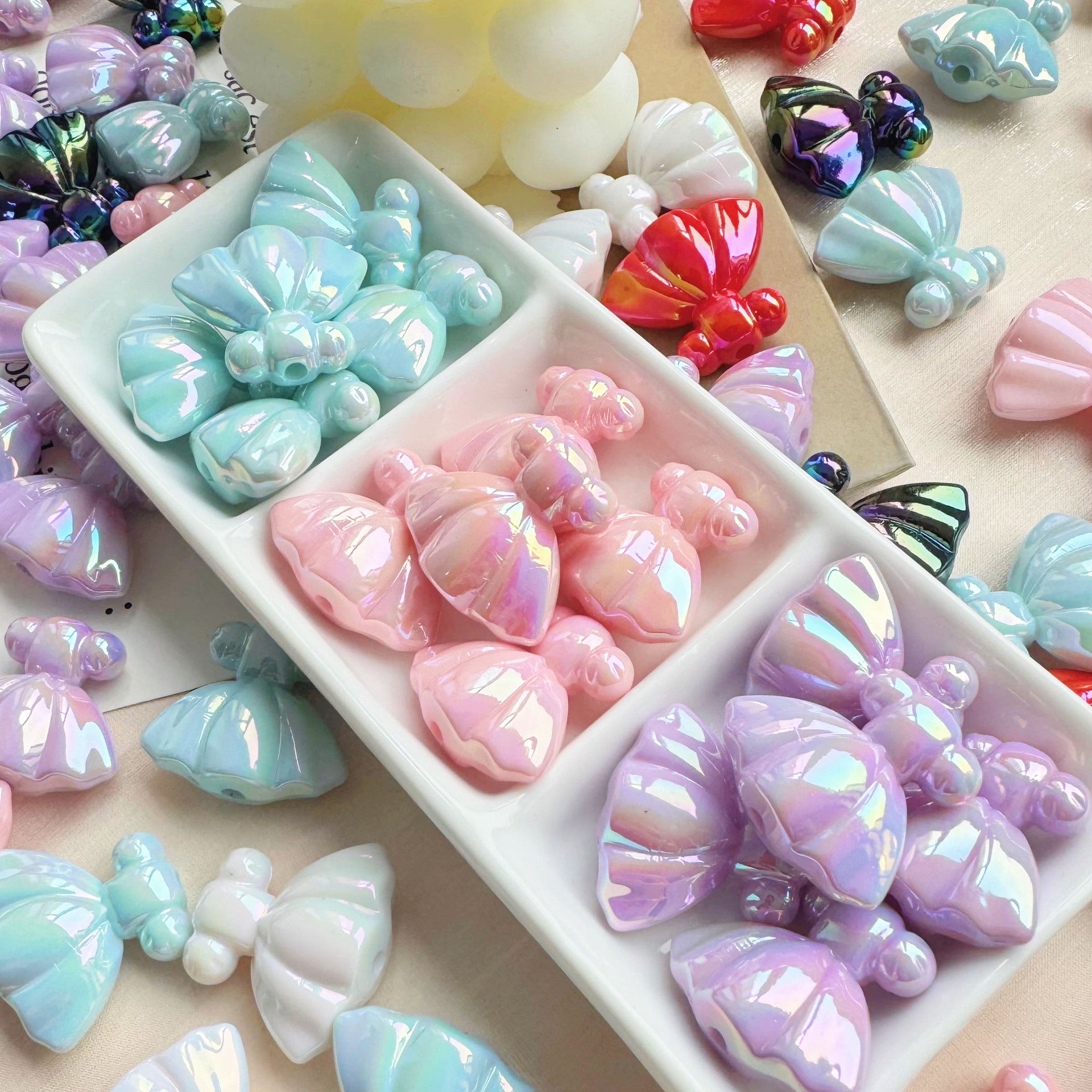 Wholesale 10pcs Colorful Beautiful Skirt Acrylic Beads