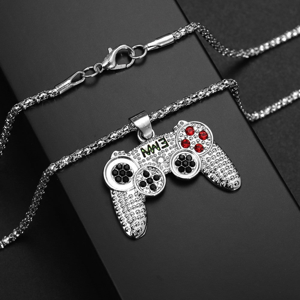 Wholesale Diamond encrusted game console controller necklace