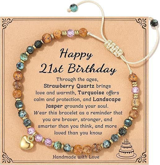 Wholesale Natural stone heart pendant bracelet