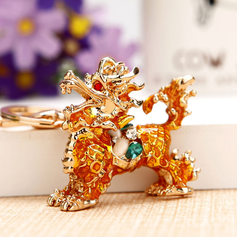 Wholesale Stylish Rhinestone Bear Keychain Car Key Accessory Bag Charm Champagne Zinc Alloy Wedding Gift For Resale