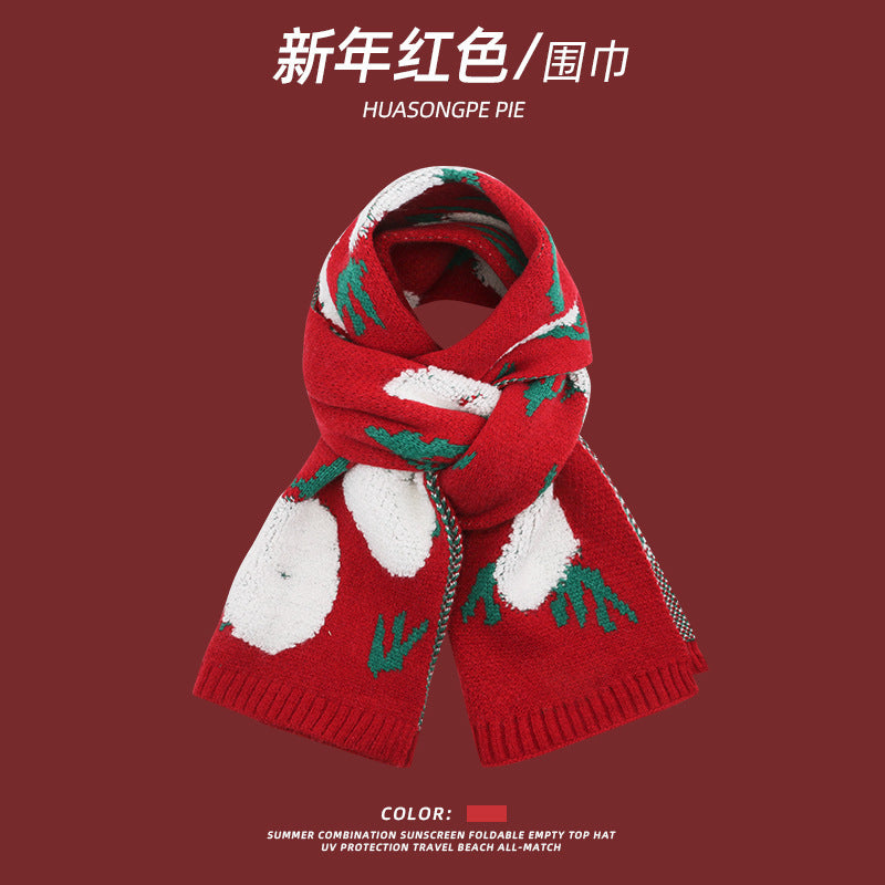 Wholesale Christmas Red Warm Scarves