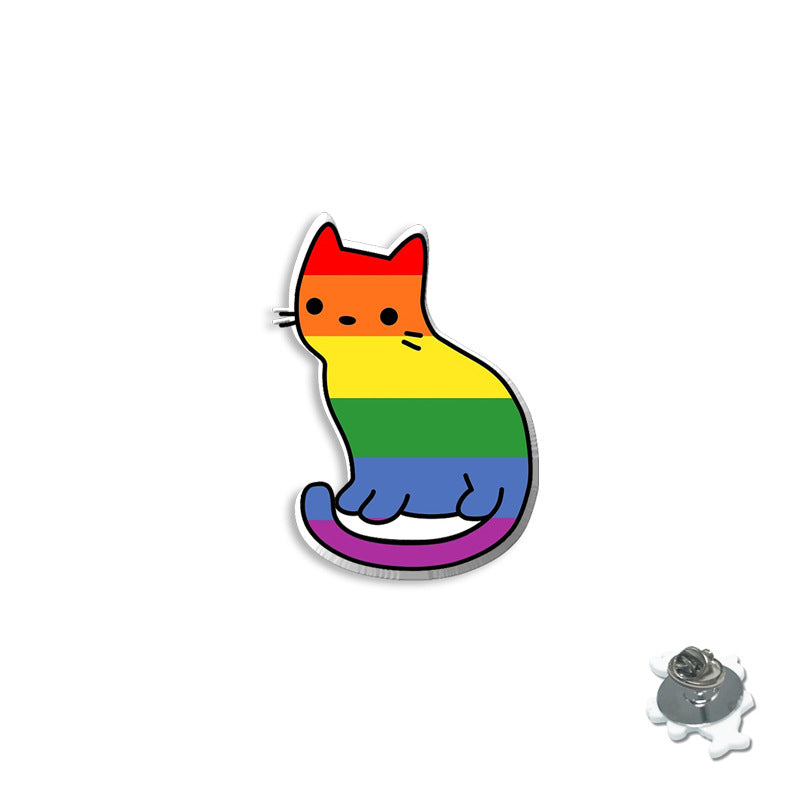 Wholesale Rainbow Animal Series Colorful Cat Breast Needle