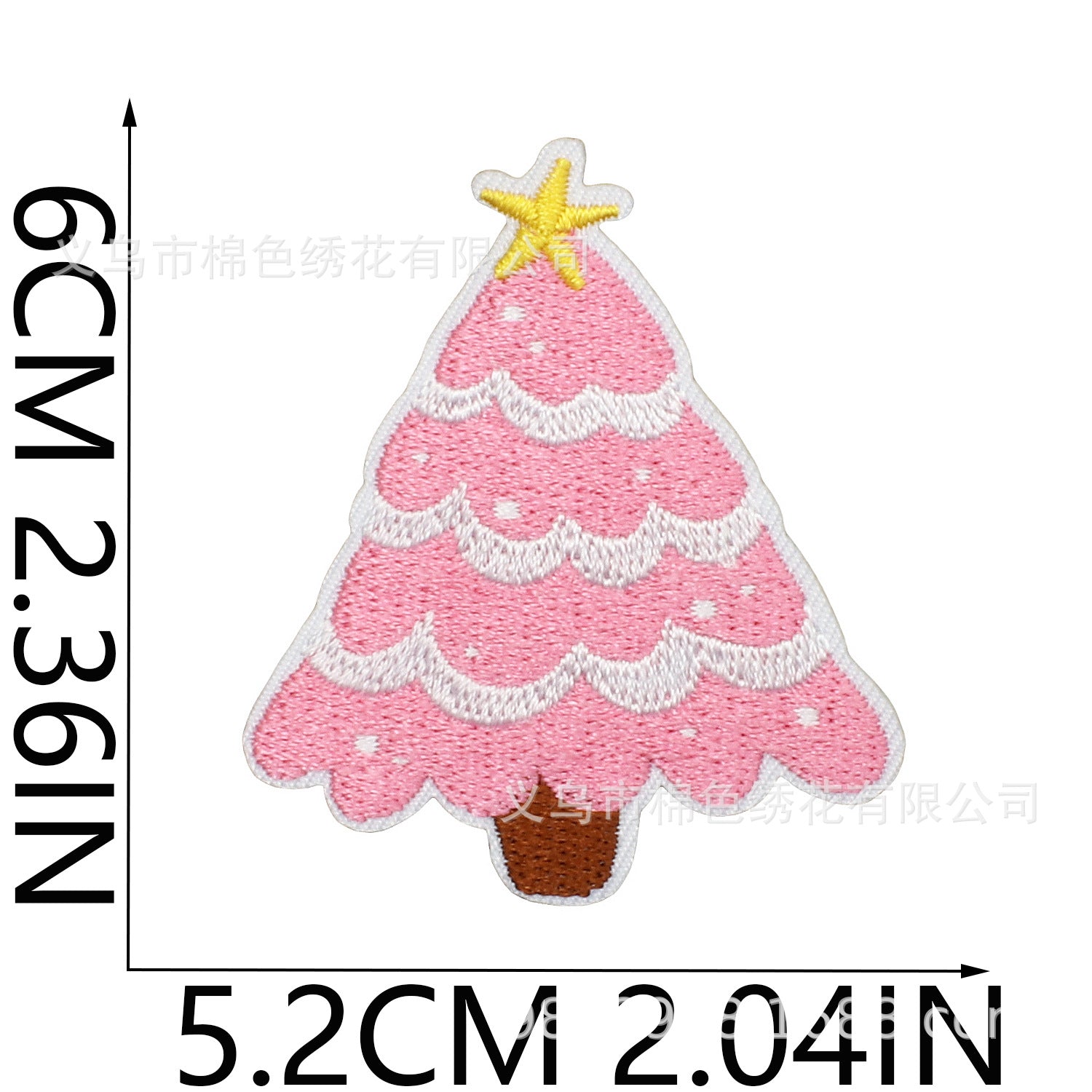 Wholesale Pink Santa Embroidered Iron On Patch Heart Candy Design Decorative Patch For Bags Clothing Holiday Craft Supply