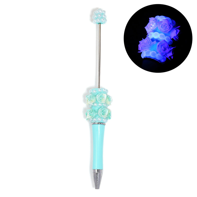 Wholesale 5pcs Heavy industry rose-shaped ballpoint pen Beadable Pen