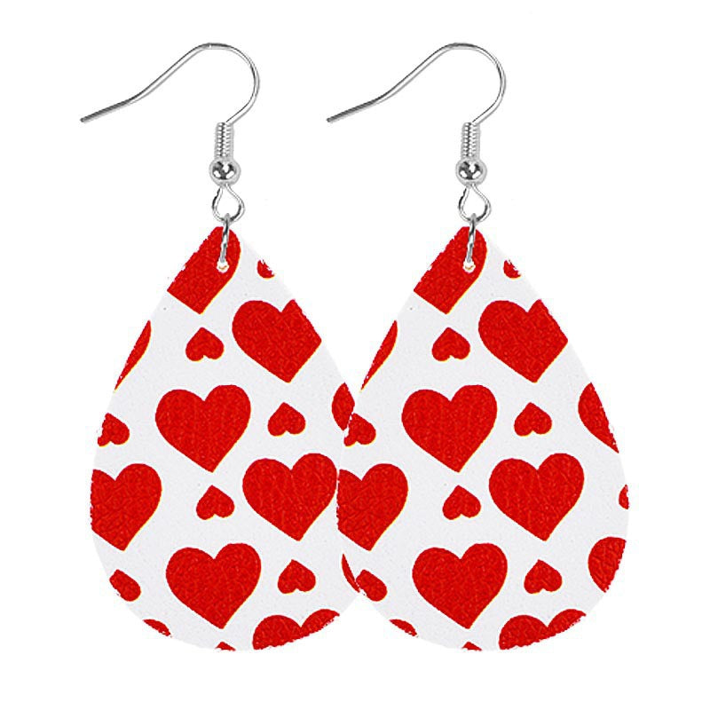 Wholesale Lover Water saving Drop shaped Love Red Lips Cute Pattern Acrylic Earrings