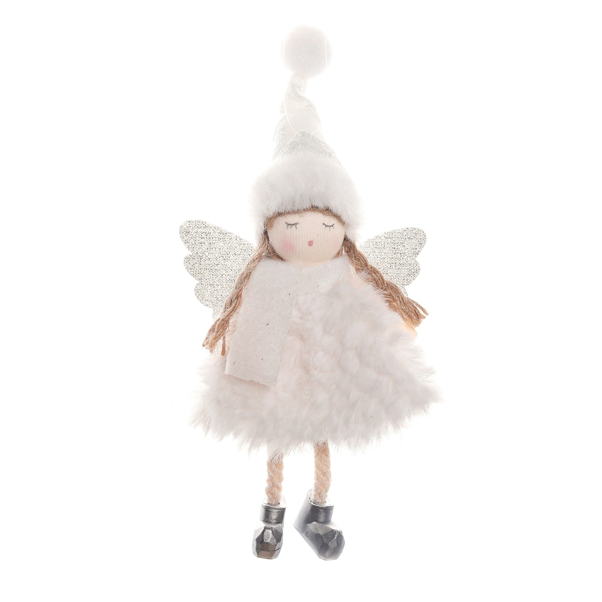 Wholesale Christmas Fabric Jacquard Hats, Angel Baby Decorative Pendants
