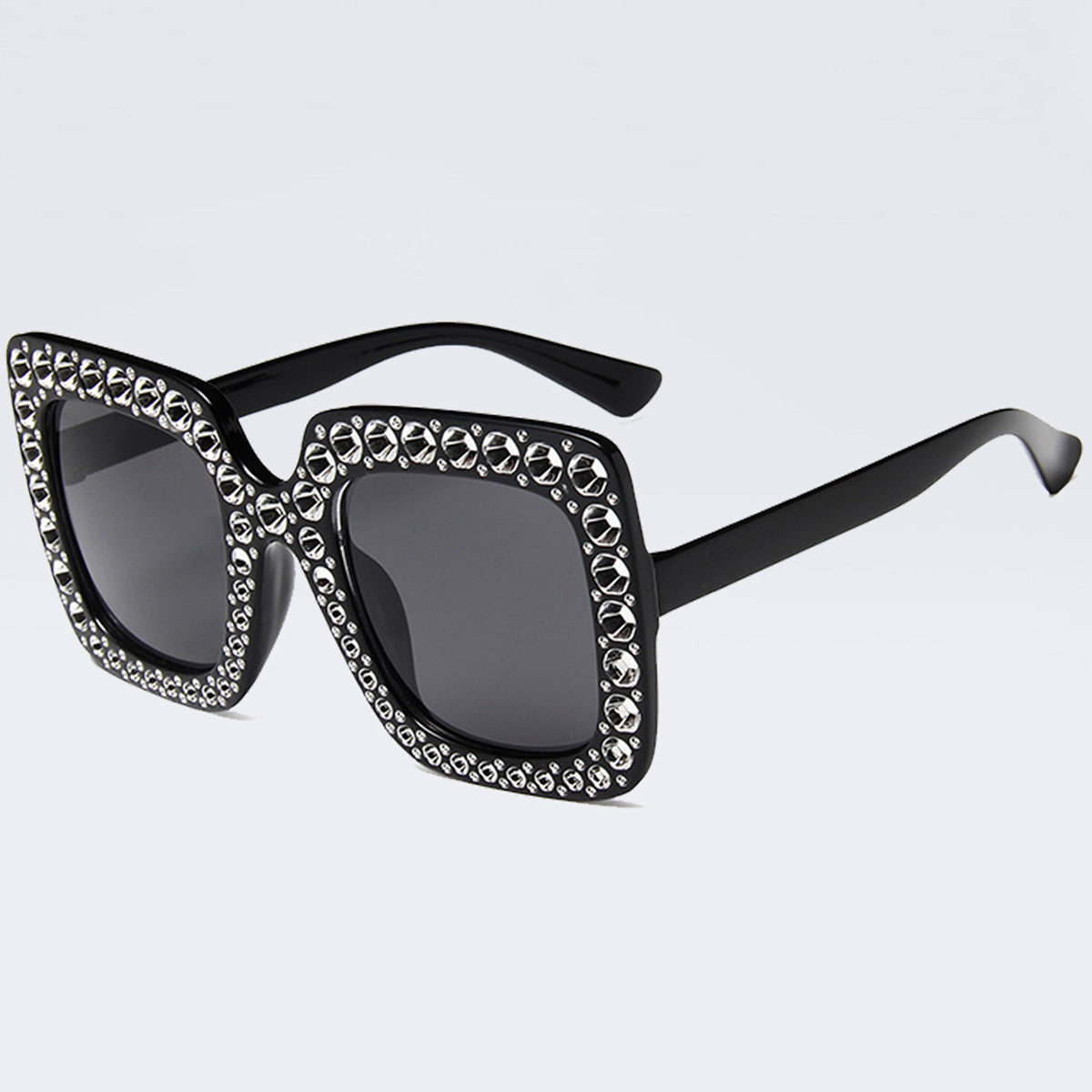 Wholesale Square Frame Diamond Retro Trendy Sunglasses