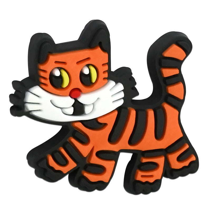 Wholesale Random 100pcs Cartoon Charred Bead DIY Soft Gel Perforated Thick Patch Beads