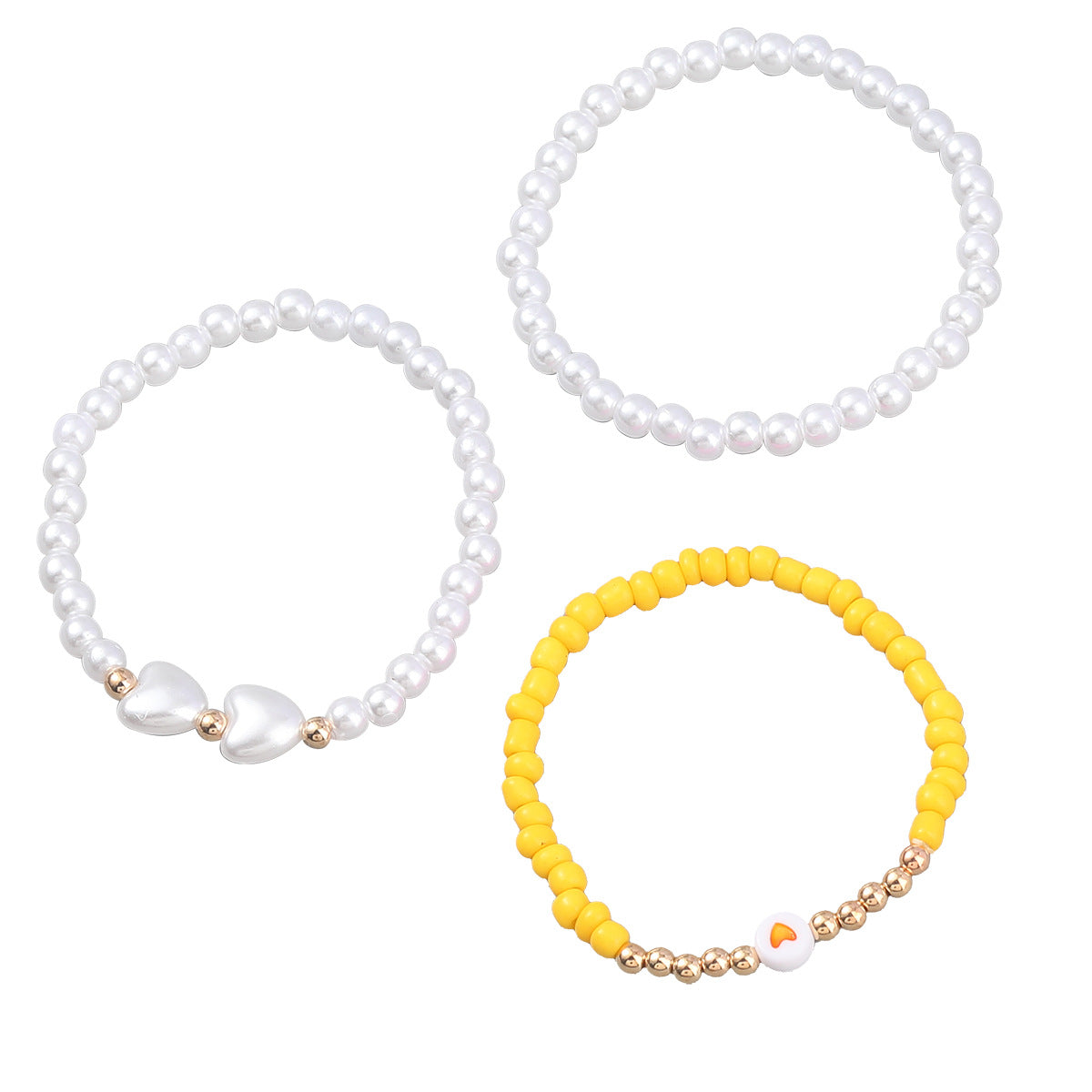 Wholesale Resin Imitation Pearl Bracelet Set of Three