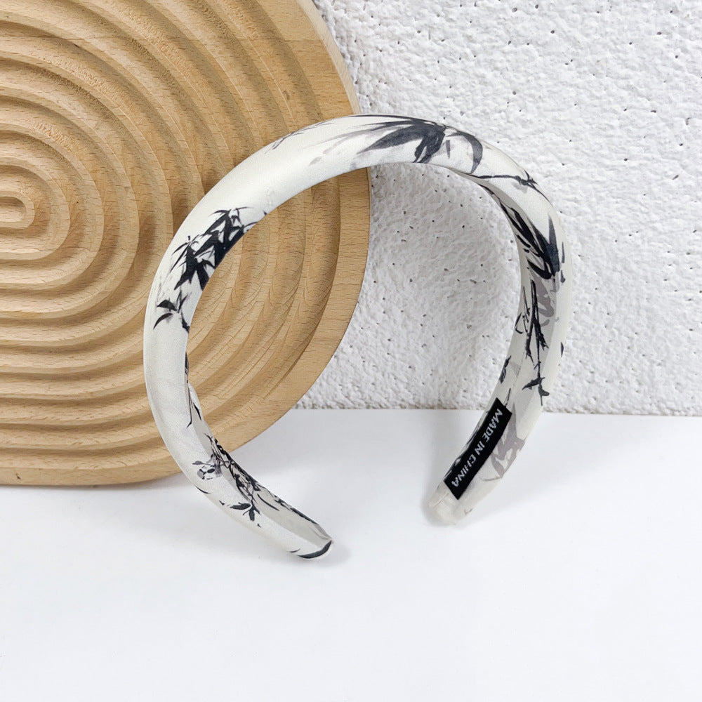 Wholesale Letter Ink Printing Wide Edge Fabric Headband