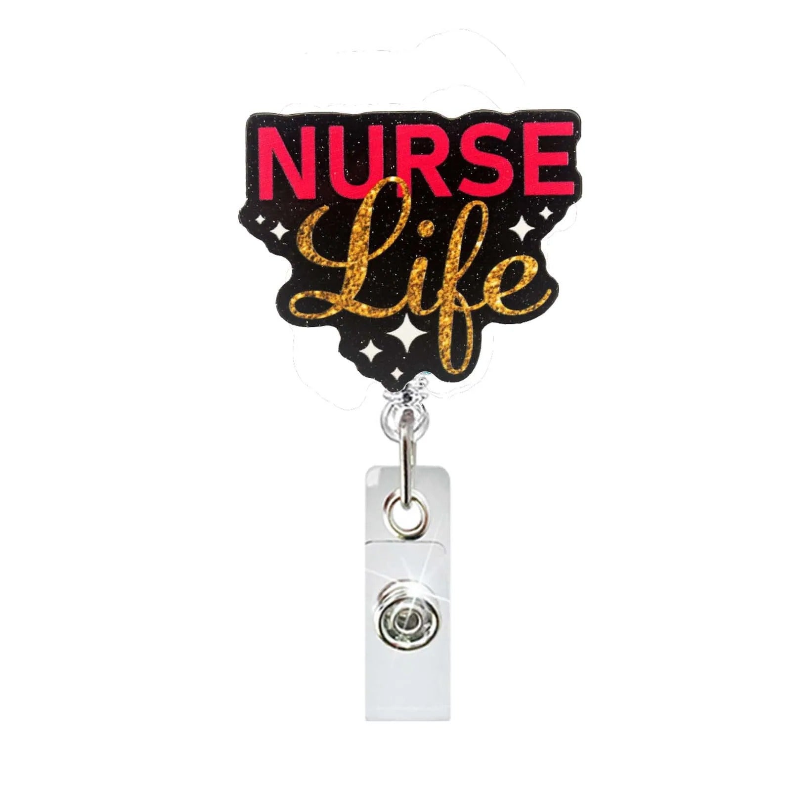 Wholesale 10pcs Acrylic Fun Badge Retractable Keychain