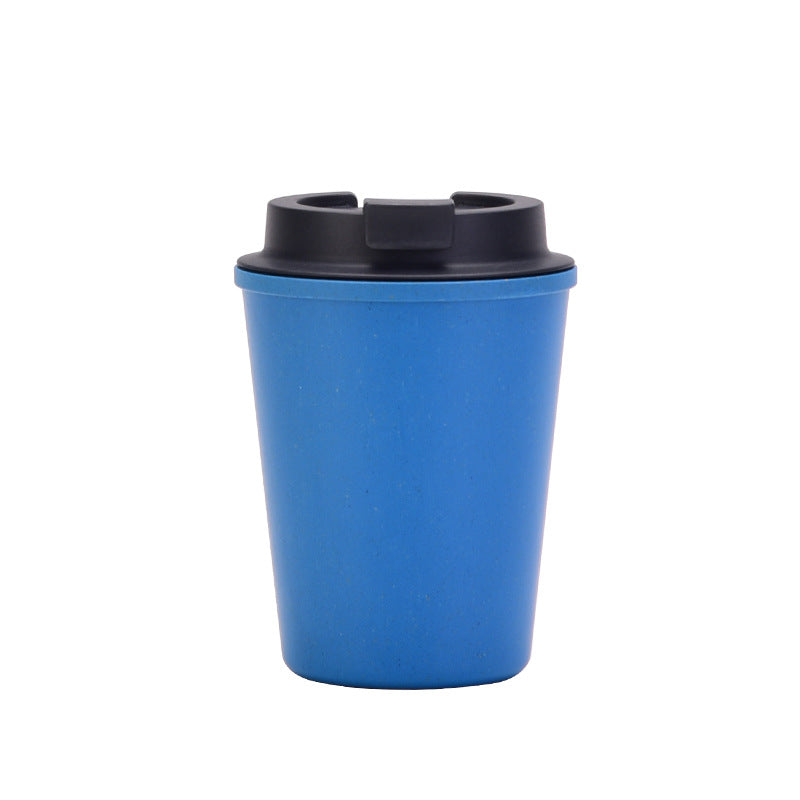 Wholesale Double Layer Water Cup Portable Mini Wheat Straw Coffee Cup