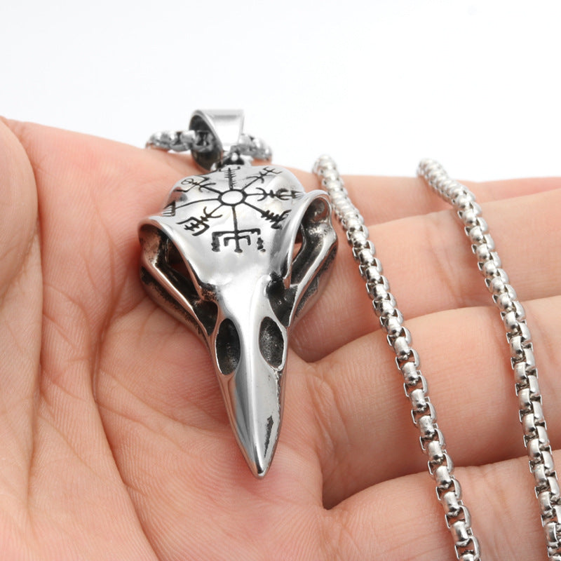 Wholesale Stainless Steel Vintage Raven Eagle Beak Necklace