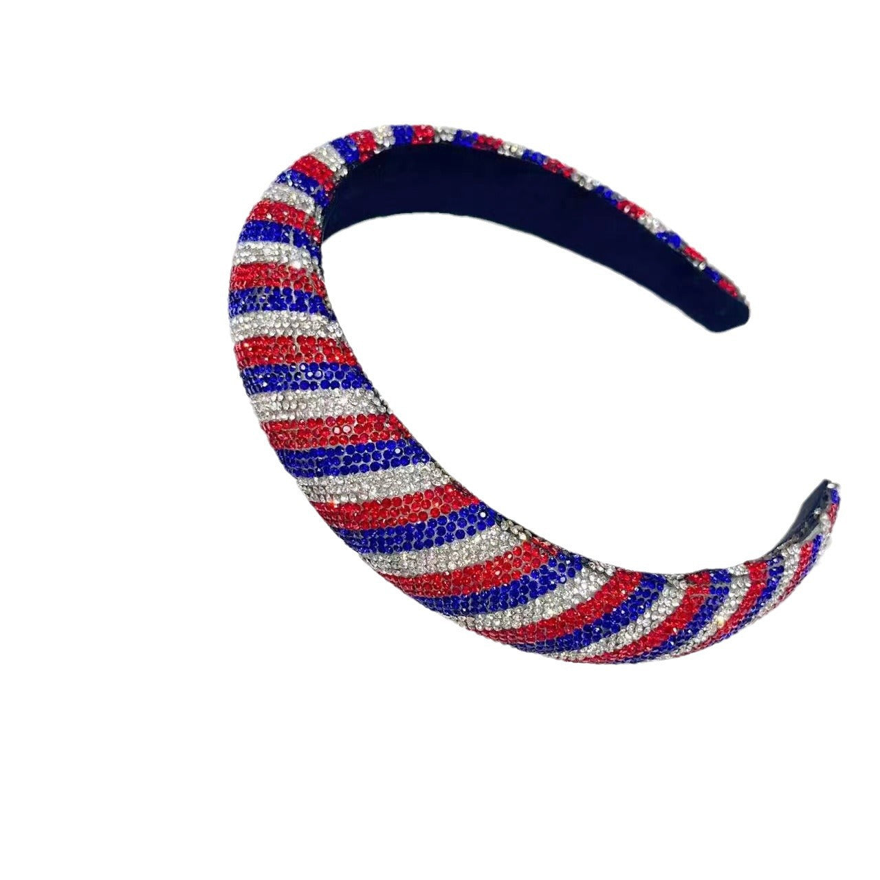 Wholesale American Independence Day Red, White and Blue Diamond Headband